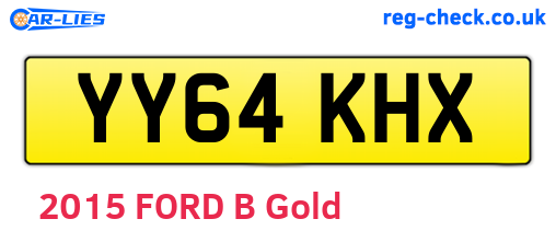 YY64KHX are the vehicle registration plates.