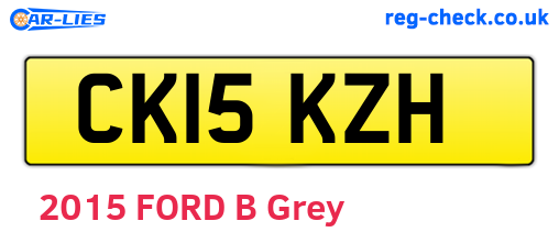 CK15KZH are the vehicle registration plates.