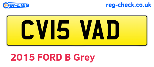 CV15VAD are the vehicle registration plates.