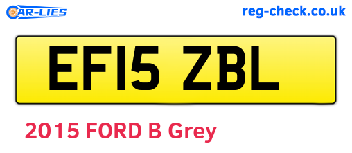 EF15ZBL are the vehicle registration plates.