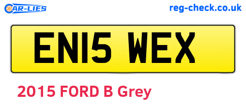 EN15WEX are the vehicle registration plates.