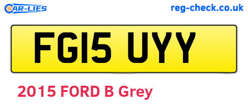 FG15UYY are the vehicle registration plates.