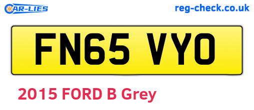 FN65VYO are the vehicle registration plates.