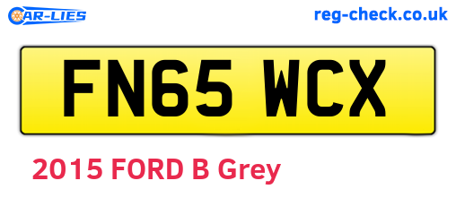 FN65WCX are the vehicle registration plates.