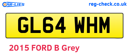 GL64WHM are the vehicle registration plates.
