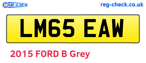 LM65EAW are the vehicle registration plates.