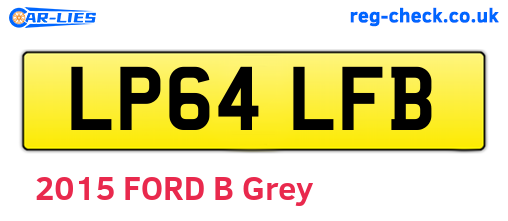 LP64LFB are the vehicle registration plates.