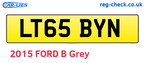 LT65BYN are the vehicle registration plates.