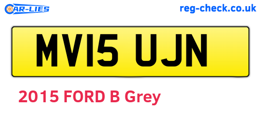 MV15UJN are the vehicle registration plates.