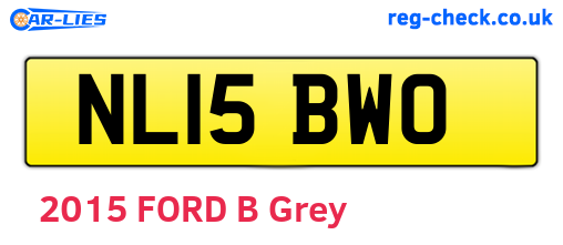 NL15BWO are the vehicle registration plates.