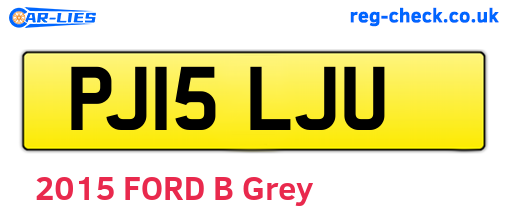 PJ15LJU are the vehicle registration plates.
