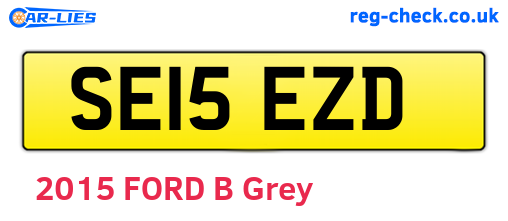 SE15EZD are the vehicle registration plates.