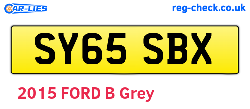 SY65SBX are the vehicle registration plates.