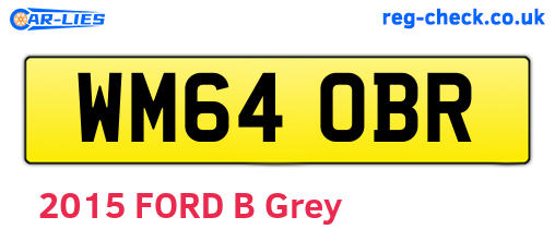 WM64OBR are the vehicle registration plates.