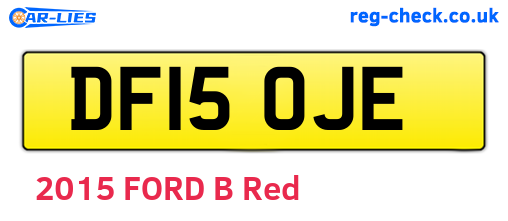 DF15OJE are the vehicle registration plates.