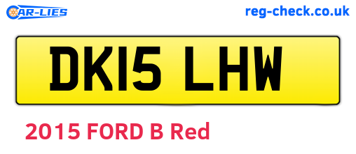 DK15LHW are the vehicle registration plates.