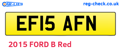 EF15AFN are the vehicle registration plates.