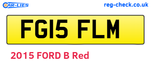 FG15FLM are the vehicle registration plates.