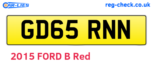 GD65RNN are the vehicle registration plates.