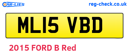 ML15VBD are the vehicle registration plates.