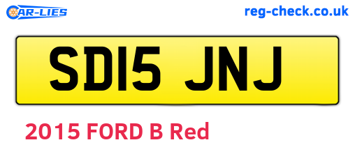SD15JNJ are the vehicle registration plates.