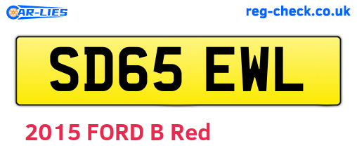 SD65EWL are the vehicle registration plates.