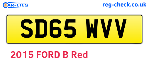 SD65WVV are the vehicle registration plates.