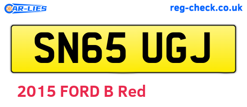 SN65UGJ are the vehicle registration plates.