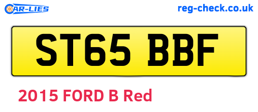 ST65BBF are the vehicle registration plates.