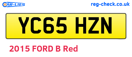 YC65HZN are the vehicle registration plates.