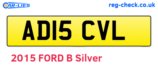 AD15CVL are the vehicle registration plates.