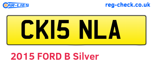 CK15NLA are the vehicle registration plates.