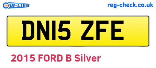 DN15ZFE are the vehicle registration plates.