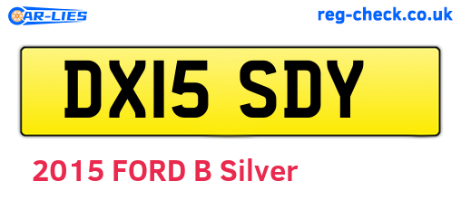 DX15SDY are the vehicle registration plates.