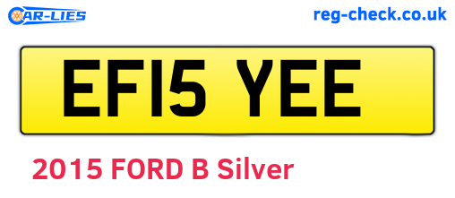 EF15YEE are the vehicle registration plates.
