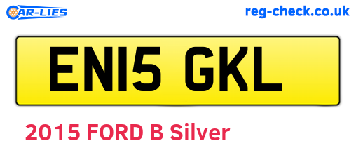 EN15GKL are the vehicle registration plates.