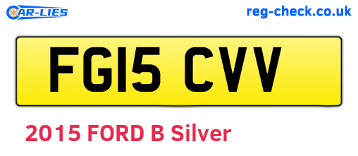 FG15CVV are the vehicle registration plates.