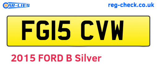 FG15CVW are the vehicle registration plates.