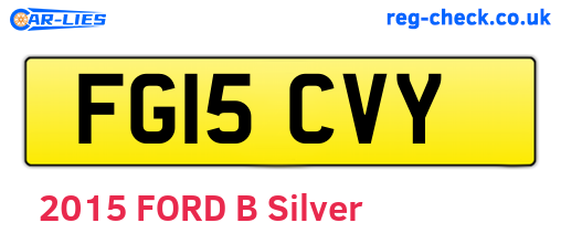 FG15CVY are the vehicle registration plates.