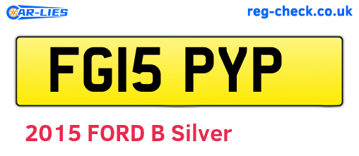 FG15PYP are the vehicle registration plates.