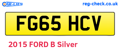 FG65HCV are the vehicle registration plates.