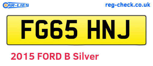 FG65HNJ are the vehicle registration plates.