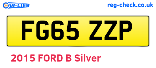 FG65ZZP are the vehicle registration plates.