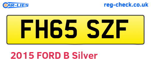 FH65SZF are the vehicle registration plates.