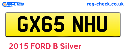 GX65NHU are the vehicle registration plates.