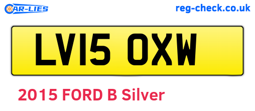 LV15OXW are the vehicle registration plates.