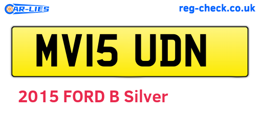 MV15UDN are the vehicle registration plates.