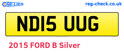 ND15UUG are the vehicle registration plates.
