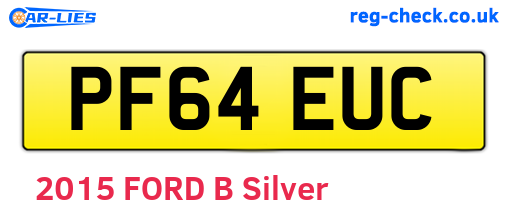 PF64EUC are the vehicle registration plates.