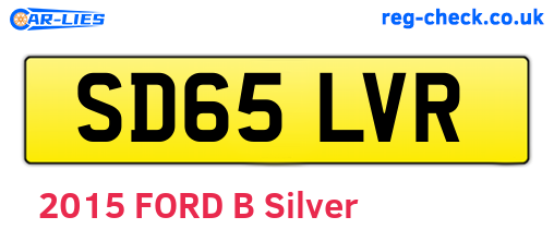 SD65LVR are the vehicle registration plates.